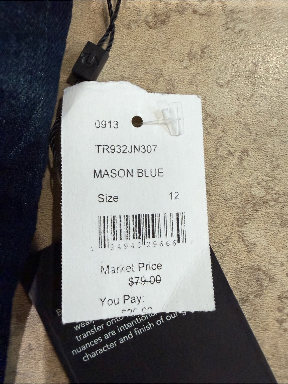 True Religion Dark Blue boys size 12 jeans - Picture 3 of 4